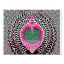 Pink Fractal Sea Shell Photographic Print