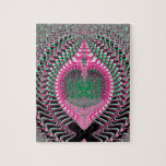 Pink Fractal Sea Shell Puzzles