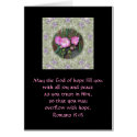 Pink Freesia Circle ~ Romans 15:13 card