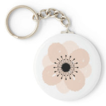 Pink French Anemone Keychain