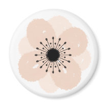 Pink French Anemone Magnet