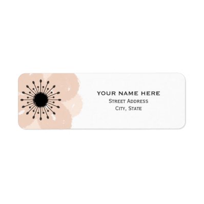 Pink French Anemone Wedding Address Label