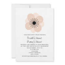Pink French Anemone Wedding Invitation