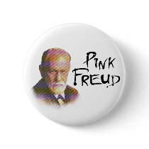 Pink Freud buttons by Zerotees Pink Freud buttons