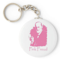 Pink Freud keychain