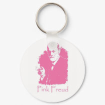 Pink Freud keychain