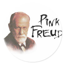 Pink Freud stickers by Zerotees Pink Freud stickers