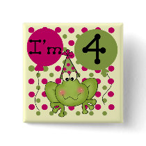 Pink Frog 4th Birthday Tshirts and Gifts