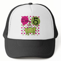 Pink Frog 5th Birthday Tshirts and Gifts Mesh Hat