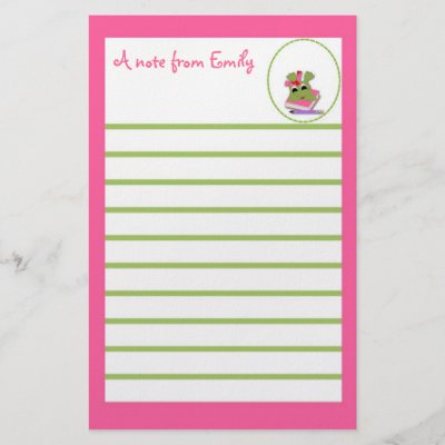 pink lined paper