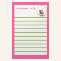 Pink Frog Note Paper stationery