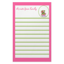 Pink Frog Note Paper stationery