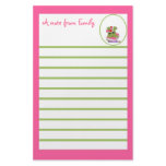 Pink Frog Note Paper Personalized Stationery