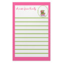 Pink Frog Note Paper stationery