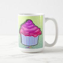 Pink Frosted Blue CUPCAKE MUG, CUP, STEIN mugs