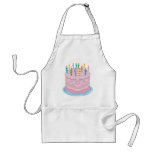 Pink Frosting Bakery-style Birthday Cake Apron