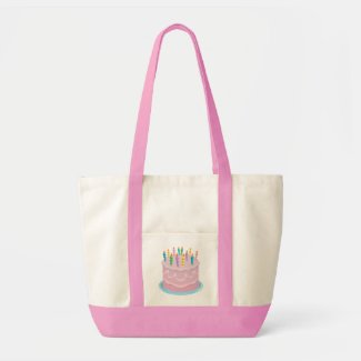 Pink Frosting Bakery-style Birthday Cake zazzle_bag