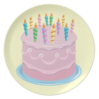 Pink Frosting Bakery-style Birthday Cake fuji_plate