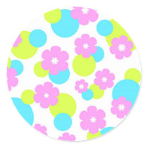 Flores de color rosa funky - Pegatinas pegatinas by cycreation Flores de color rosa funky - Pegatinas pegatinas