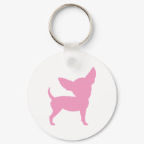 Pink Funny Chihuahua keychains by dogsandhorses Pink Funny Chihuahua keychains
