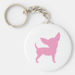 Pink Funny Chihuahua Keychain