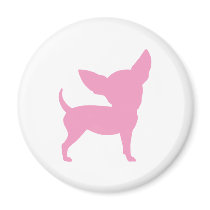 Pink Funny Chihuahua Refrigerator Magnet