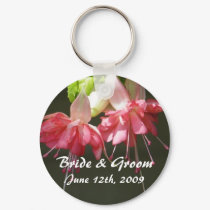 Pink Fuschia Bride & Groom Keychain #2