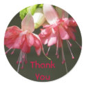 Pink Fuschia Thank You Stickers