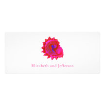 Pink Fuscia Sea Shell Modern Wedding Invitation