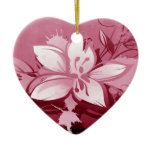 Pink Garden Floral Christmas Tree Ornaments