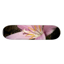 Pink Garden Flower Custom Skateboard