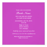 Pink garden flowers bridal shower invitations. custom invitations