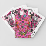 Pink Garden Flowers Sugar Skull Day Of The Dead Card Deck
