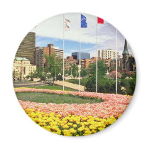 Pink Garden of the Provinces, Ottawa, Ontario flow Magnet