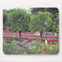Pink Gardens of the Alcazar, Cordoba, Spain flower Mousepad