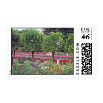 Pink Gardens of the Alcazar, Cordoba, Spain flower Stamp