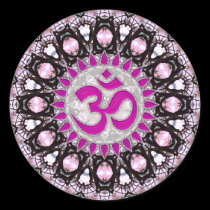 Pink Gems Aum Spiritual Sticker stickers