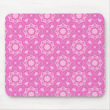 Pink Geometric Pattern Mousepad