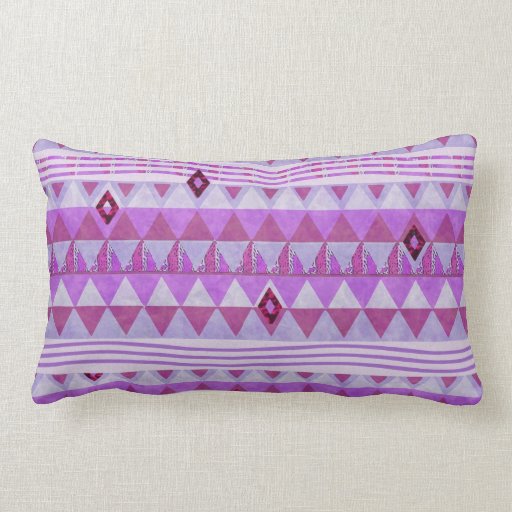 Pink Geometry Pattern Throw Pillow