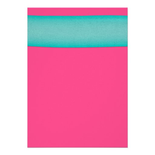 Pink Gerber Daisy Aqua Bridal Shower Invitation