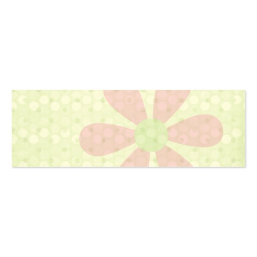 Pink Gerber Daisy Baby Shower Favor Tags Business Card Templates (back side)