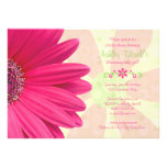 Pink Gerber Daisy Baby Shower Invitation