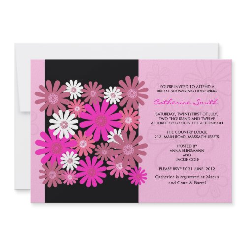 Pink Gerber Daisy Bridal Shower Invitation invitation