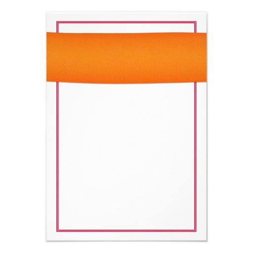 Pink Gerber Daisy Orange Ribbon Wedding RSVP Reply Custom Invitations