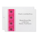 Pink Gerber Daisy Reception Wedding Invitation