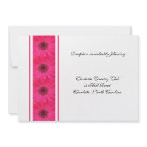 Pink Gerber Daisy Reception Wedding Invitation by henishouseofpaper Pink Gerber Daisy Reception Wedding Invitation