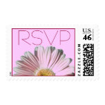 Pink Gerber Daisy RSVP Postage