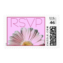 Pink Gerber Daisy RSVP Postage postage