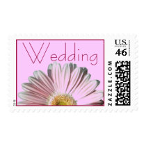 Pink Gerber Daisy Wedding Postage postage