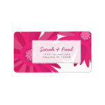 Pink Gerber Flowers Return Address Label
